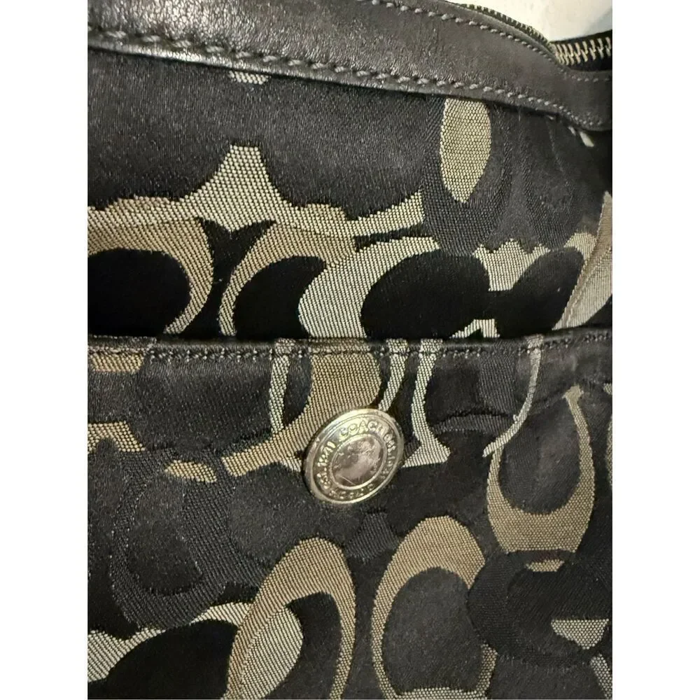 Coach Chelsea Optic Signature Suede Shoulder Bag Y2K